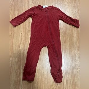 Burnt Red Footless Romper